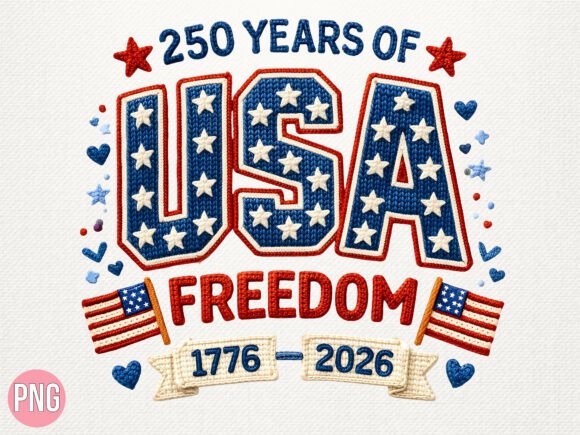 250 Years of USA Freedom Graphic PNG: A Versatile Asset