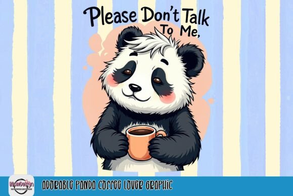 Adorable Panda Coffee Lover Graphic: Design for Introverts