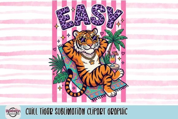 Chill Tiger Sublimation Clipart: A Vibe for Your Brand