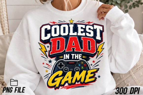 Coolest Dad in the Game Graphic PNG: A Designer's Asset