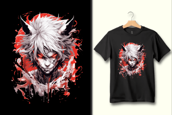 Fierce Anime Demon: A Dynamic Graphic for Bold Creators