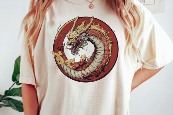Fierce Dragon Circle Graphic PNG: Bold Designs for Creators