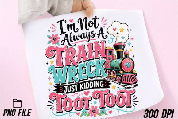 Funny Retro Train Graphic PNG: Vintage Charm for Modern Projects