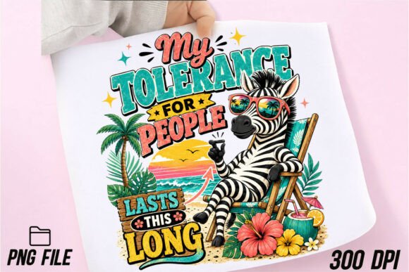 Funny Zebra Vacation Graphic: More Than Just a PNG