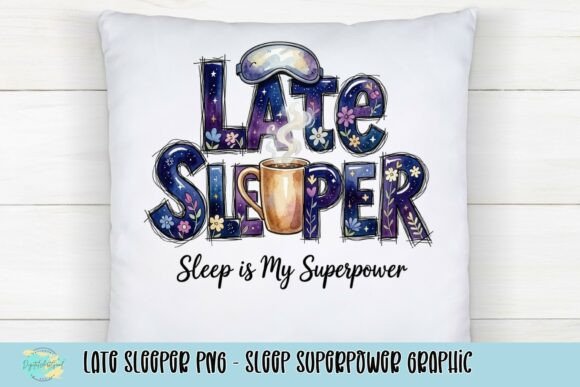 Late Sleeper PNG: A Sleep Superpower Graphic for Cozy Brands