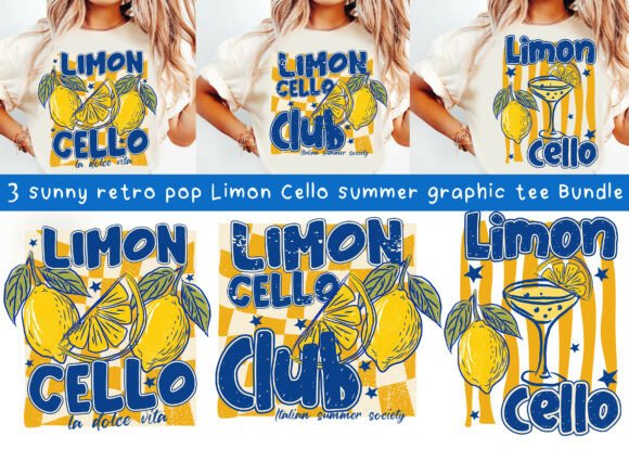Limoncello Summer Graphic Bundle: A Burst of Retro Sunshine