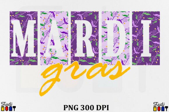 Mardi Gras Design Vintage Graphic PNG: Festive Flair for Your Projects