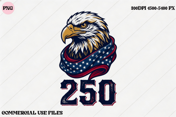 Patriotic Eagle 250 USA Flag Graphic: Design Asset Breakdown