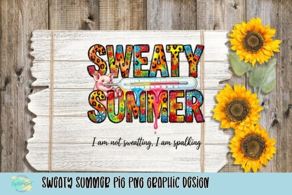 Sweaty Summer Pig PNG: A Whimsical Design Asset