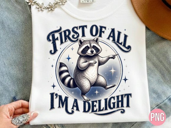 Unleashing Creativity with the Delight Raccoon Graphic PNG T-shirt