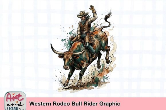 Western Rodeo Bull Rider Graphic: Capture the Spirit of the West